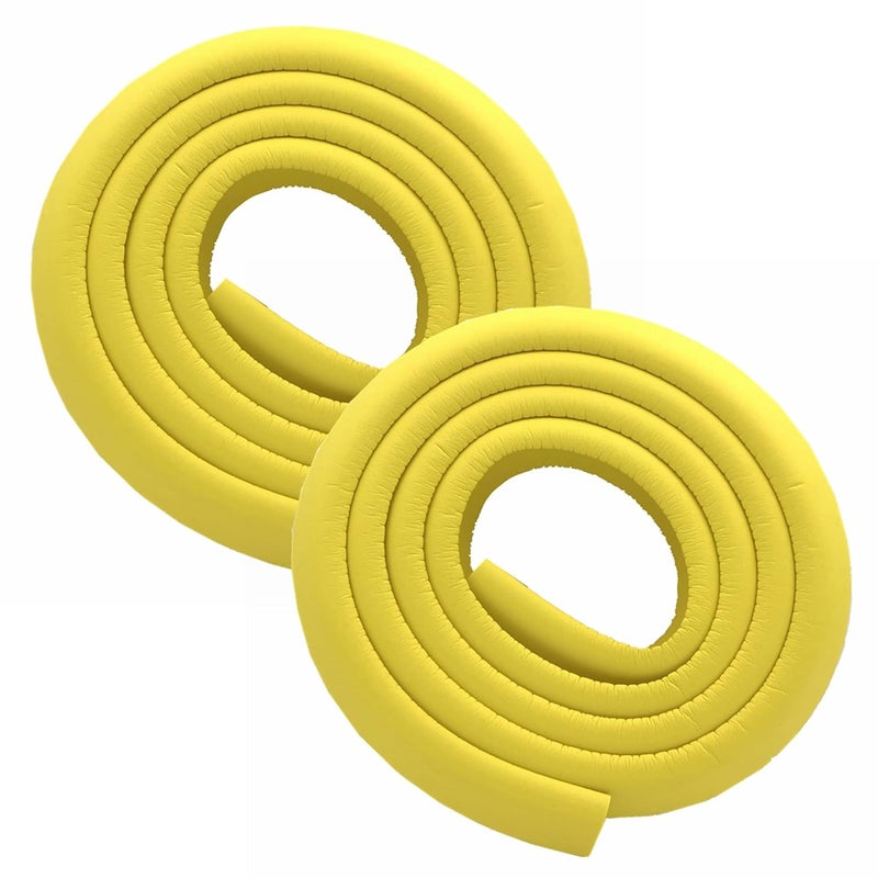 M2cbridge L Shape Extra Thick Furniture Table Edge Protectors Foam 6.5 Ft (Yellow(6.5ft x 2)) - Image 1